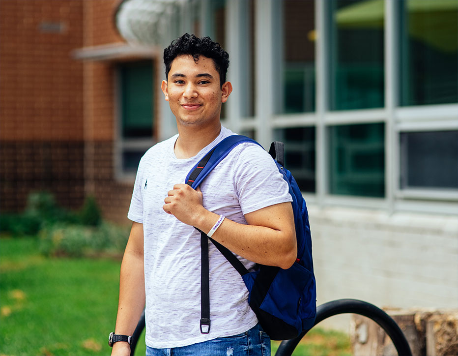 immigrant student attends university classes for the first time